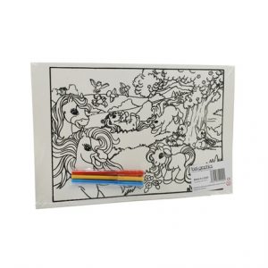 MEDIUM COLOURING BOARD - PRETTY PONY WOODLAND