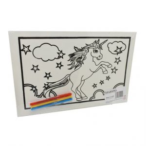 MEDIUM COLOURING BOARD - UNICORN STARS
