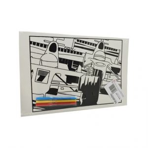 MEDIUM COLOURING BOARD - RACING CARS