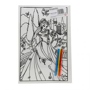 MEDIUM COLOURING BOARD - PRINCESS FLOWERS
