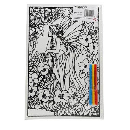 MEDIUM COLOURING BOARD - WILD FAIRY 1