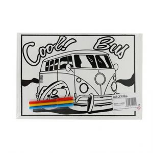 MEDIUM COLOURING BOARD - COOL BUS