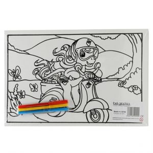 MEDIUM COLOURING BOARD - PONY SCOOTER