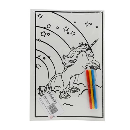 MEDIUM COLOURING BOARD - UNICORN JUMP