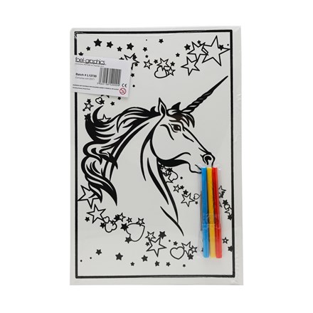 MEDIUM COLOURING BOARD - UNICORN HEART