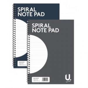 U WRITE - A4 SPIRAL NOTEPAD - 80 PAGES