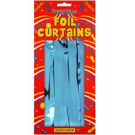 FOIL DOOR CURTAIN BABY BLUE