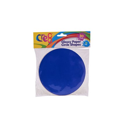 CRE8 - GLOSSY PAPER CIRCLE SHAPES - 80SHEETS
