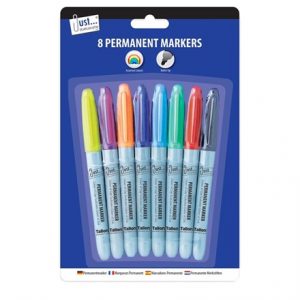 TALLON - 8 MULTI-COLOURED PERMANENT MARKERS