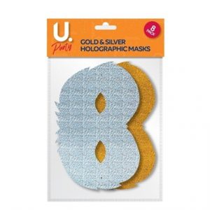 HOLOGRAPHIC MASK GOLD & SILVER -