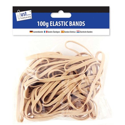 JUST STATIONERY - ORIGINAL ELASTIC BANDS - 100G