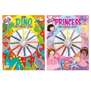 PRINCESS COLOURING BOOK & PENCILS
