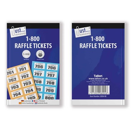 JUST STATIONERY - RAFFLE TICKETS - 1-800