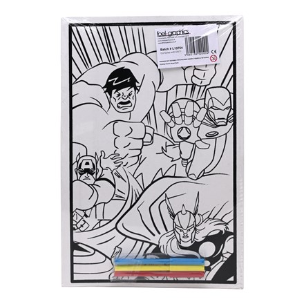 MEDIUM COLOURING BOARD - HEROES 1