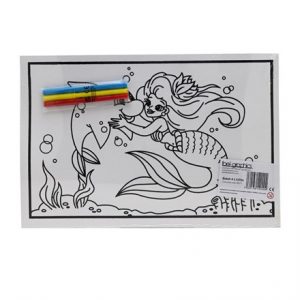 MEDIUM COLOURING BOARD - MERMAID