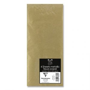 WRAP & ROLL 4 SHEET METALLIC GOLD TISSUE PAPER