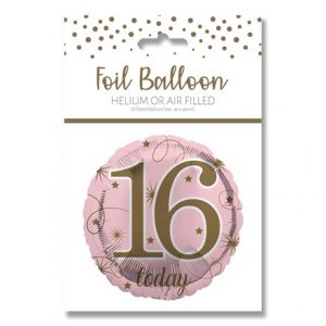 AGE 16 PINK FOIL BALLOON 18"/45.7CM