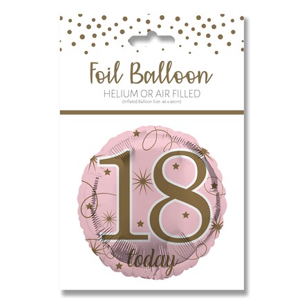 AGE 18 PINK FOIL BALLOON 18"/45.7CM