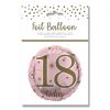 AGE 18 PINK FOIL BALLOON 18"/45.7CM