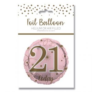 AGE 21 PINK FOIL BALLOON 18"/45.7CM