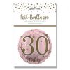 AGE 30 PINK FOIL BALLOON 18"/45.7CM