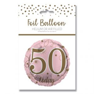 AGE 50 PINK FOIL BALLOON 18"/45.7CM