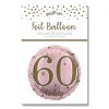 AGE 60 PINK FOIL BALLOON 18"/45.7CM