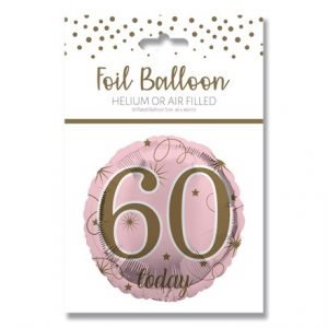 AGE 60 PINK FOIL BALLOON 18"/45.7CM