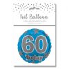 AGE 60 BLUE FOIL BALLOON 18"/45.7CM