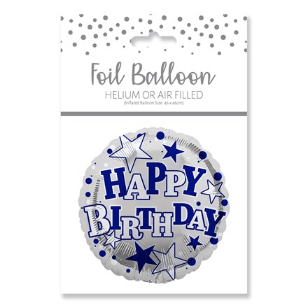 HAPPY BIRTHDAY MALE FOIL BALLOON 18"/45.7CM