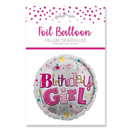 BRITHDAY GIRL FOIL BALLOON 18"/45.7CM