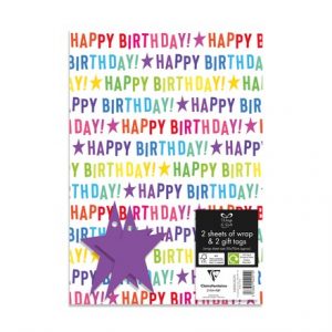 BIRTHDAY 2 SHEETS 2 TAGS GIFTWRAP