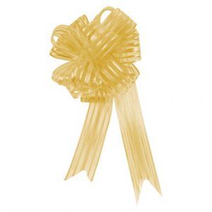 GOLD ORGANZA PULL BOW