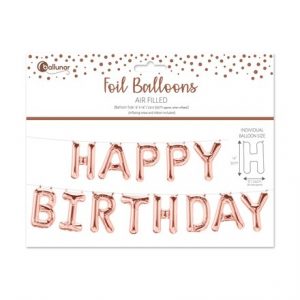 BIRTHDAY ROSE GOLD FOIL BALLOON