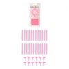 PARTY CANDLES 24 W/ 12 HOLDERS 6CM - PINK