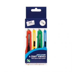 4 CRAFT KNIVES 2 LARGE & 2 SMALL