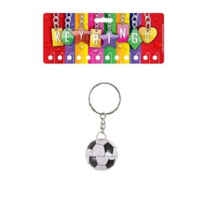 KEYCHAIN FOOTBALL 2.5CM METAL -