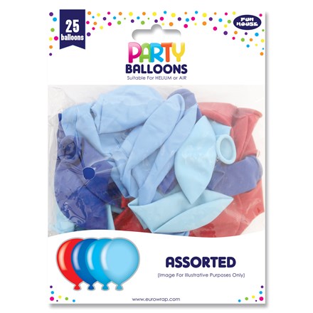 PARTY BALLOONS ASSORTED BLUE -