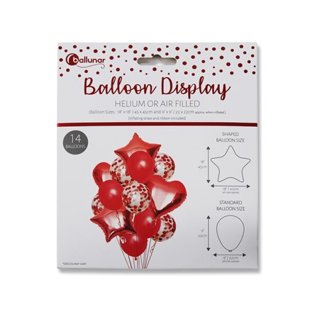 14PC BALLOON SET- RED