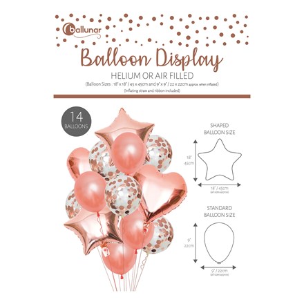 14PC BALLOON SET- ROSE GOLD