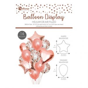14PC BALLOON SET- ROSE GOLD