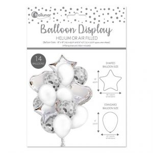 14PC BALLOON SET- SILVER