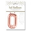 NUMBER 0 ROSE GOLD FOIL BALLOON - 25"/65CM
