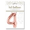 NUMBER 4 ROSE GOLD FOIL BALLOON - 25"/65CM