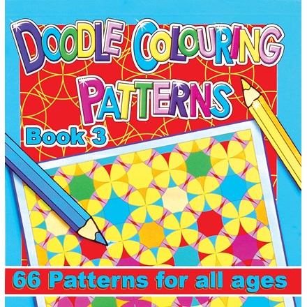DOODLE COLOURING PATTERNS BOOK - 4 ASSTD