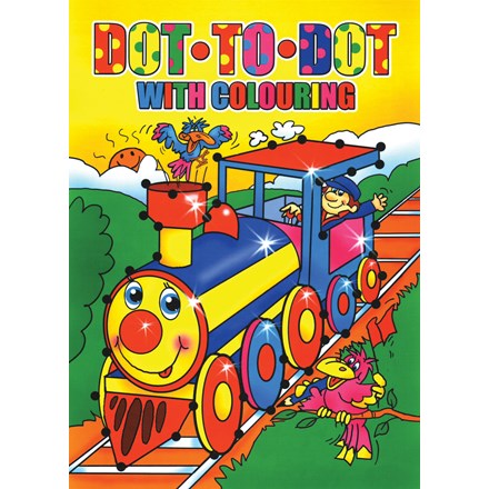 DOT TO DOT WITH COLOURING A4 - 2 ASSTD
