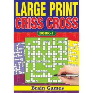 LARGE PRINT CRISS CROSS BOOK A5 - 4 ASSTD