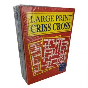 LARGE PRINT CRISS CROSS BOOK A4 - 4 ASSTD