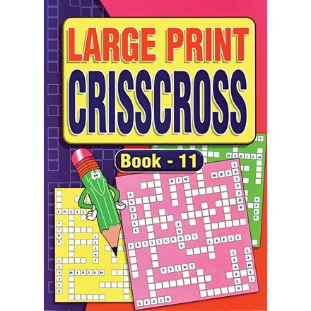 LARGE PRINT CRISS CROSS PUZZLE BOOK A4 - 4 ASSTD