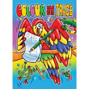COLOUR & TRACE BOOK A4 - 4 ASSTD